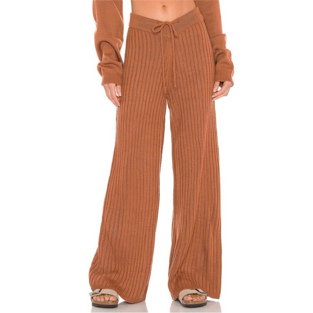 SNDYS Lounge Hendrix Knit‎ Pant Brown Women's Size Small